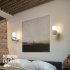 Retro Style White Fist Art Resin Wall Lamp for Loft Cafe Office Restaurant Bar Club Balcony Corridor Bedroom Right hand