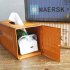 Retro Tabletop Iron Tissue Box for Home Living Room Car Storage Decoration White MEEK