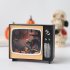 Retro Tv Led Electronic Candle Light Witch Skeleton Pumpkin Luminous Ornaments Halloween Decorations black cat