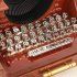 Retro Typewriter Shape Clockwork Spring Music Box Toy Desk Decor for Home Office Random music tracks