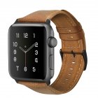 Retro Vintage Leather Strap Replacement Watchband for Apple Watch Series 3  2   1 42mm 38mm 38mm yellow brown