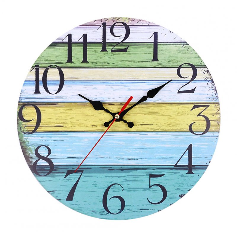 Retro Vintage Rustic Clocks Home Living Room Bar Decoration Self-provided AA Battery Style 2