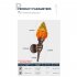 Retro Wall Lamp Ip55 Waterproof Rust Proof Wall Mounted Flame Lights For Home Balcony Bar Restaurant Decor 48 5 x 15 5CM  right hand 
