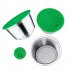 Reusable Coffee Capsule Filters Washable Corrosion resistant Stainless Steel Refillable Coffee Pods 2 capsules   scoop brush