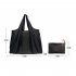 Reusable Foldable Shopping Bags Large Size Tote Bag with Handle black XL