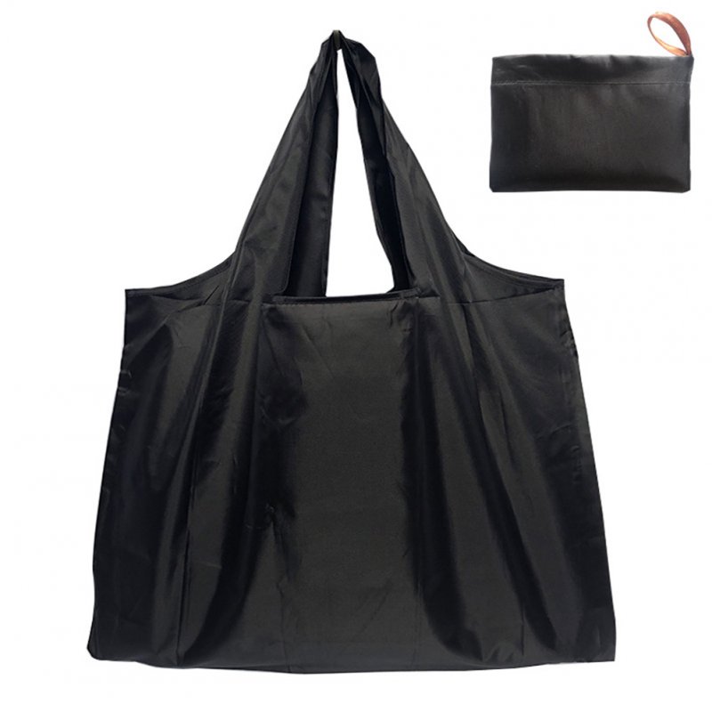 Reusable Foldable Shopping Bags Large Size Tote Bag with Handle black_XL