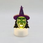 Reusable Led Candle Light Pumpkin Bat Skeleton Spider Ornaments Happy Holloween Party Decoration witch
