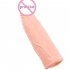 Reusable Penis Sleeve Cock Ring Extender 7inch Ultra Soft Penis Enlarger Textured Cock Extender For Men Couples Sex Toys transparent color
