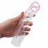 Reusable Penis Sleeve Cock Ring Extender 7inch Ultra Soft Penis Enlarger Textured Cock Extender For Men Couples Sex Toys transparent color