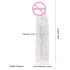 Reusable Penis Sleeve Cock Ring Extender 7inch Ultra Soft Penis Enlarger Textured Cock Extender For Men Couples Sex Toys transparent color