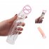 Reusable Penis Sleeve Cock Ring Extender 7inch Ultra Soft Penis Enlarger Textured Cock Extender For Men Couples Sex Toys transparent color