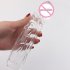 Reusable Penis Sleeve Cock Ring Extender 7inch Ultra Soft Penis Enlarger Textured Cock Extender For Men Couples Sex Toys transparent color