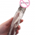 Reusable Penis Sleeve Cock Ring Extender 7inch Ultra Soft Penis Enlarger Textured Cock Extender For Men Couples Sex Toys transparent color