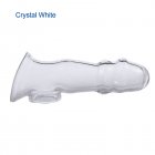 Reusable Penis Sleeves Dick Extender Enlargement TPE Sex Toys For Men Delayed Ejaculation Male Dildos Condom No Vibrator Crystal White Type A
