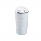 Reusable Stainless Steel Coffee  Mug Non-slip Handle Double Vacuum Insulation Insulated Cup With Leak-proof Lid For Office Travel White