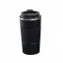 Reusable Stainless Steel Coffee  Mug Non slip Handle Double Vacuum Insulation Insulated Cup With Leak proof Lid For Office Travel Black