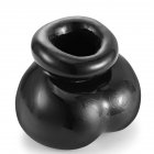 Reusable TPE Penis Ring Cock Ring Delay Ejaculation Sex Toys For Men Chastity Cage Lock Scrotum Ring Bondage black