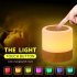 Rgb Bedroom Night Light With Remote Control Camping Tent Lamp Colorful Atmosphere Light Children Gifts Wood grain with remote control