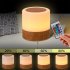 Rgb Bedroom Night Light With Remote Control Camping Tent Lamp Colorful Atmosphere Light Children Gifts Wood grain with remote control