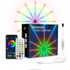 Rgb Colorful Firework Light Color Changing Music Sync 23 Modes 16 Million Colors Lamp With Remote Control As shown