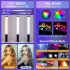 Rgb Handheld Led Light Wand Colorful Photography Lighting Stick Rechargeable Adjustable Color Temperature Photo Studio Fill Lamp RGB stick with shading leaf