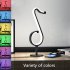Rgb Magic Colorful Night  Light Simple Musical Note Shape 180 Degrees Rotated Base Bedroom Bedside Wall Decoration Atmosphere Lamp RGB Symphony Bluetooth APP