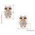 Rhinestones Cute Owl Earring