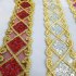 Rhombus Double   colored Band  Sequins Ribbon Seam Edge Fabric Tape Curtain Decoration Accessories