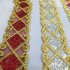 Rhombus Double   colored Band  Sequins Ribbon Seam Edge Fabric Tape Curtain Decoration Accessories