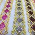 Rhombus Double   colored Band  Sequins Ribbon Seam Edge Fabric Tape Curtain Decoration Accessories