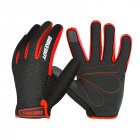 Riding Gloves Full Fingers Warm Windproof Touch Screen Mountain Motorcycle Gloves Men And Women Motocross Riding Equipment Black red_L