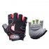 Riding Gloves Silicone Half finger Gloves Moisture and Breathable Gloves Black red XL