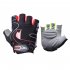 Riding Gloves Silicone Half finger Gloves Moisture and Breathable Gloves Black red L