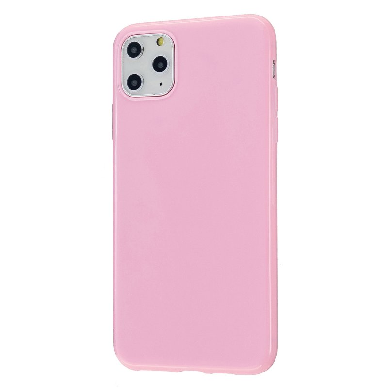 For iPhone 11/11 Pro/11 Pro Max Smartphone Cover Slim Fit Glossy TPU Phone Case Full Body Protection Shell Rose pink
