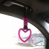 Ring Heart Train Bus Handle Hand Strap Drift Charm Strap Drift Auto Accessories Car Styling Black belt pink heart
