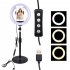 Ring Light Dimmable Multi function Led Light for Live Streaming with Mobile Phone Beauty Selfie Fill Light Black