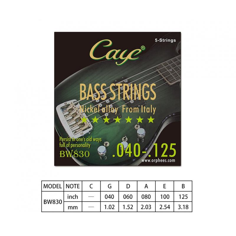 CAYE BW Series 4/5/6 pcs Bass Strings  BW830/5 string