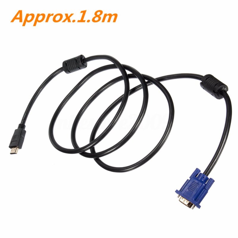 1.8M HDMI to VGA Cable HD 1080P HDMI Male to VGA Male Video Converter Adapter for PC Laptop