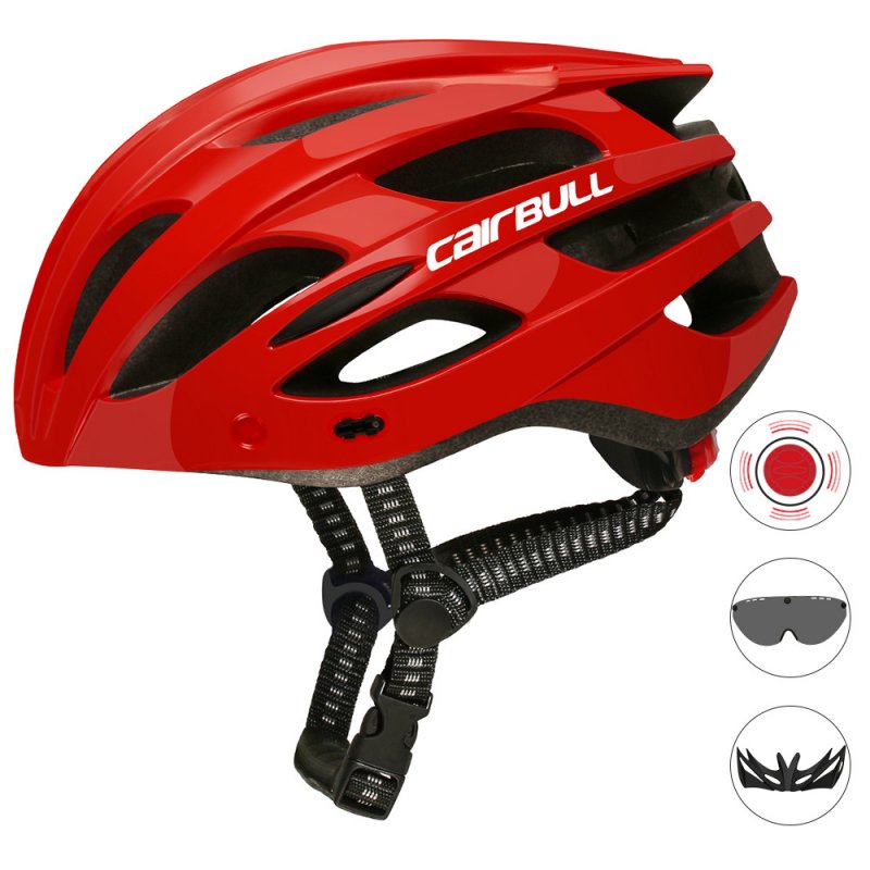 Road Mountain Bike Riding Helmets with Light Men And Women Outdoor Cycling Accessories red_M/L (55-61CM)