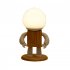 Robot Bedside Table Lamp Nightstand Light With Wood Lamp Shade Button 3 Color Light Built in Rechargeable Battery Nightstand Lamp For Living Room Bedroom USB mo