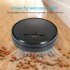 Robot Vacuum Cleaner Strong Suction Intelligent Sweeping Mopping with Timer Function black 26cm