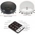 Robot Vacuum Cleaner Strong Suction Intelligent Sweeping Mopping with Timer Function black 26cm