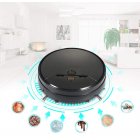 Robot Vacuum Cleaner Strong Suction Intelligent Sweeping Mopping with Timer Function black_26cm