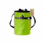 Rock Climbing Chalk Bag Pocket Chalk Buckets Waterproof Magnesium Powder Bag With Powder Brush  For Rock Climbing Bouldering Weightlifting Gymnastics willow green