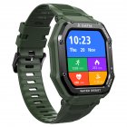 Rock Rugged Men Smartwatch Color Screen 24 Hours Blood Oxygen Monitor Waterproof Outdoor Fitness Sports Watch green