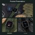 Rock Rugged Men Smartwatch Color Screen 24 Hours Blood Oxygen Monitor Waterproof Outdoor Fitness Sports Watch green
