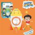Rocket Launcher Water Spray Rocket Toys Water Pressure Lift Sprinkler Rotating Water Toys orange