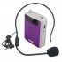Rolton K300 Portable Voice Amplifier With Belt Clip Headset Microphone Radio Support Fm Tf Mp3 Speaker Purple