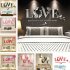 Romantic 3D Love Letter Art Wall Sticker for Wedding Room TV Setting Decor red