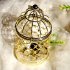 Romantic Birdcage Candlestick Metal Wedding Candle Centerpieces Tables Iron Candle Holder A   rose gold 8 8 14cm